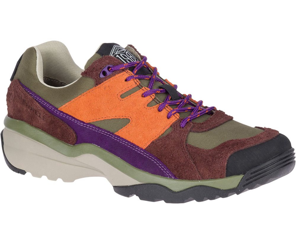 Buty Sportowe Merrell Męskie Brązowe/Pomarańczowe - Boulder Range - 012657-CHS